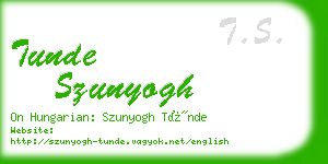 tunde szunyogh business card